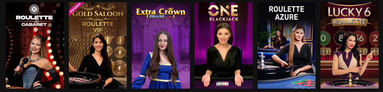 Sección de juegos de casino y partidas con crupier en vivo en RTBet Casino